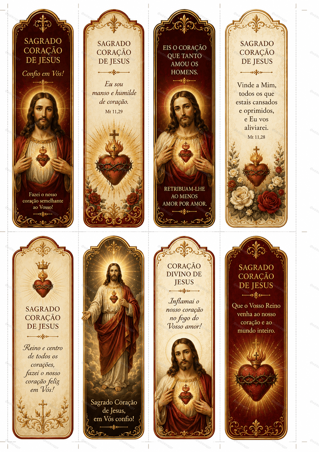 Marcadores do Sagrado Coração de Jesus